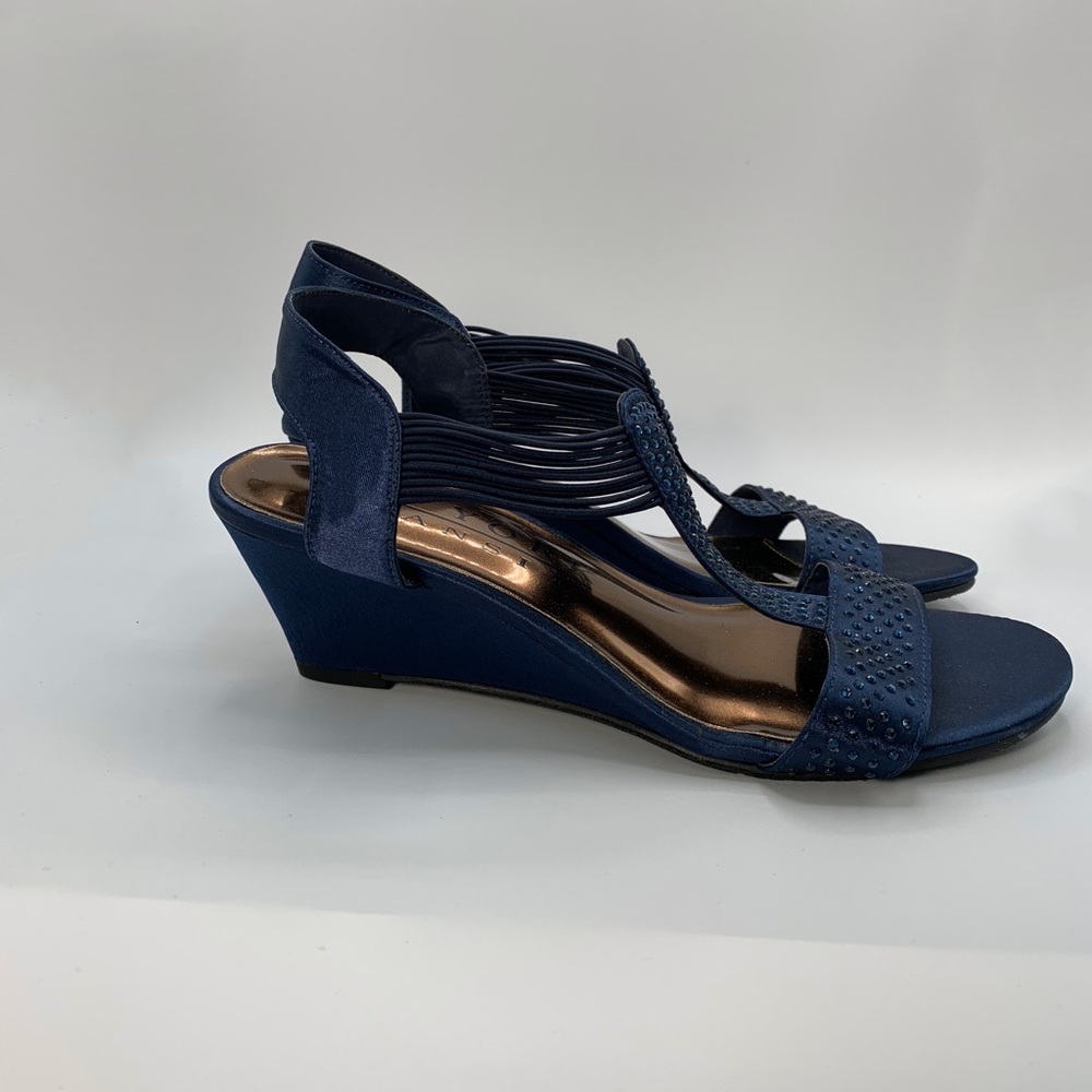 New York Transit, Blue, Size 6.5 Wedge Heel - Picture 2 of 7